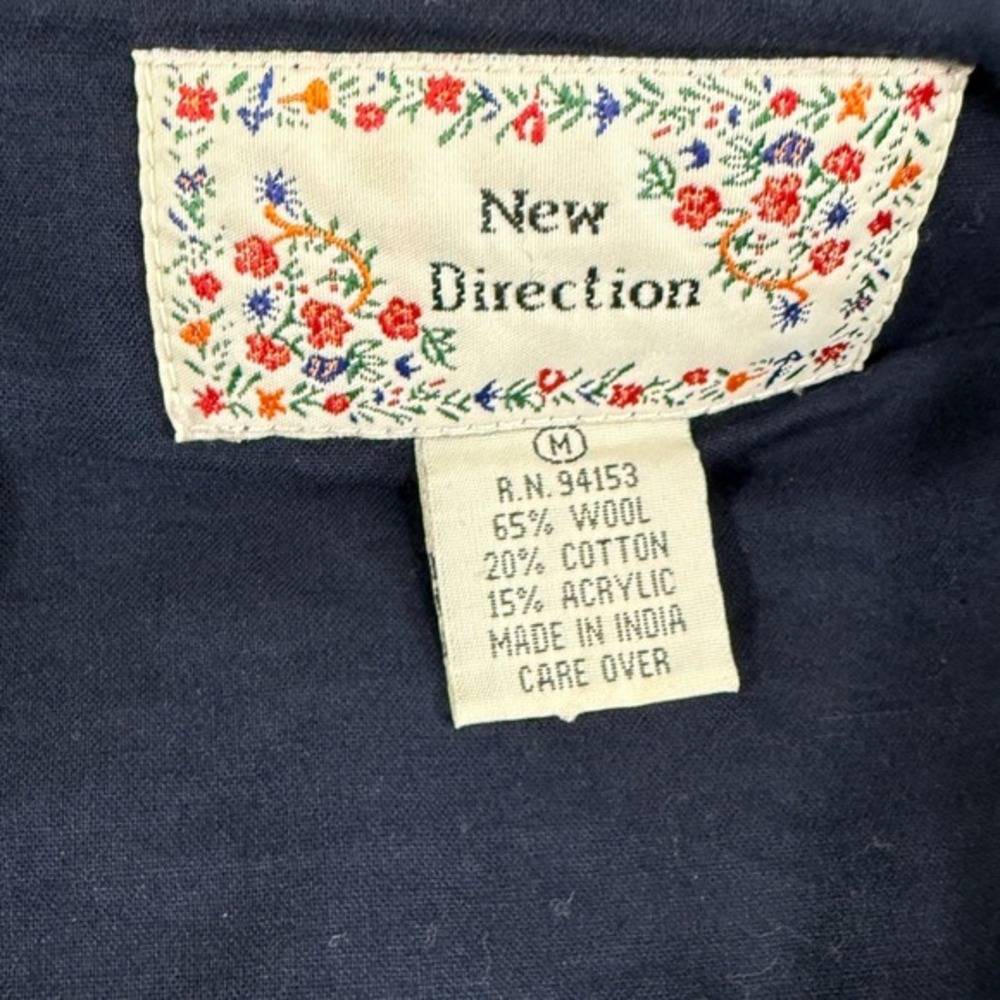 Vtg. 90s New Directions Womens Medium Pre-Owned Christmas Vest Wool Blend Angels - Picture 8 of 12
